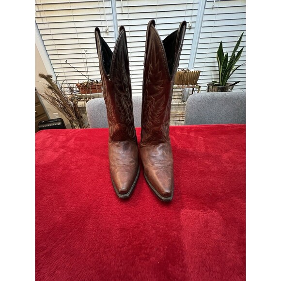 Laredo Madison Brown Leather Womens Cowboy Western Boots 51059 Size 7M - Picture 1 of 10